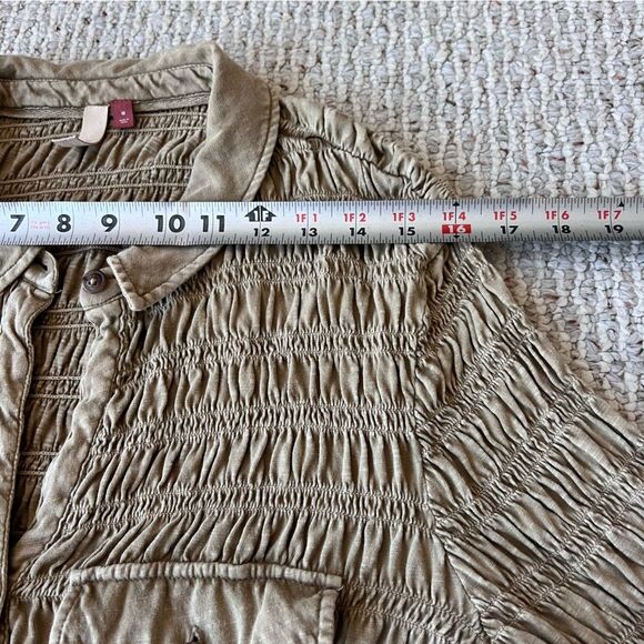 Anthropologie Pilcro Smocked Shacket - Picture 11 of 15